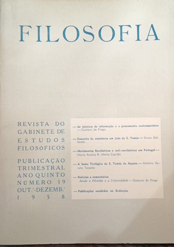 Filosofia: Revista do gabinete de estudos filosóficos