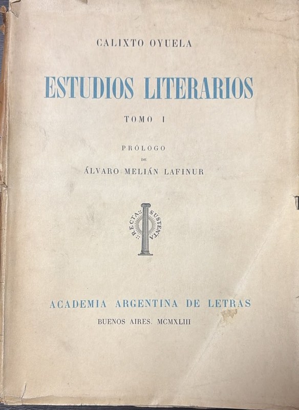 Estudios Literarios: Tomo I