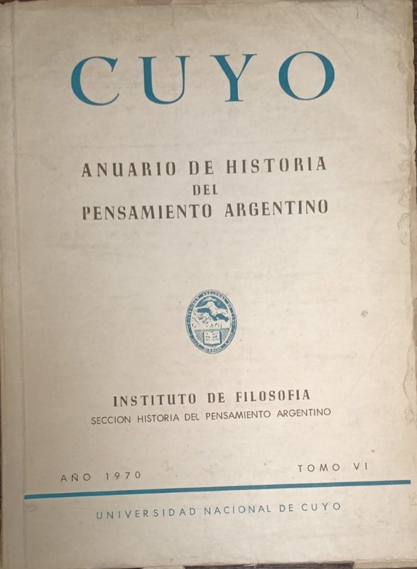 Cuyo: Anuario de Historia del Pensamiento Argentino