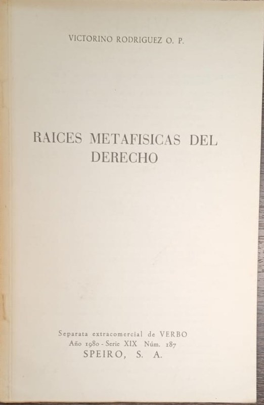 Raíces metafísicas del Derecho