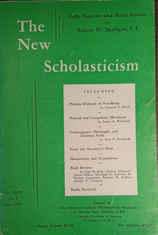 The New Scholasticism