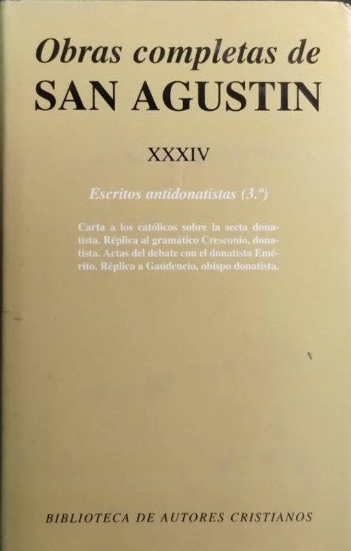 Obras Completas de San Agustín: Tomo XXXIV