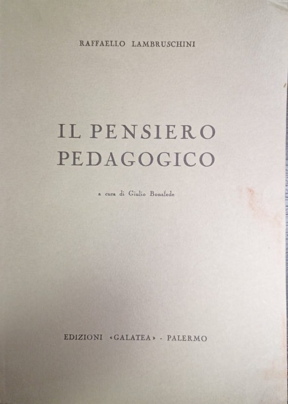 Il pensiero pedagogico