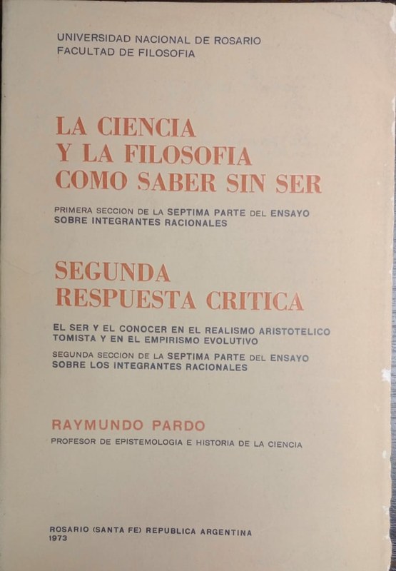 La ciencia y la filosofía como saber sin ser: Segunda respuesta critica