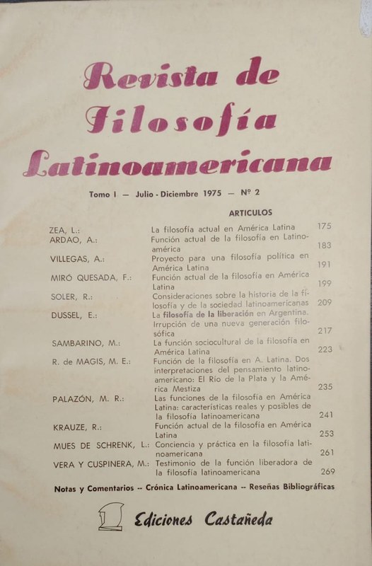 Revista de Filosofía Latinoamericana
