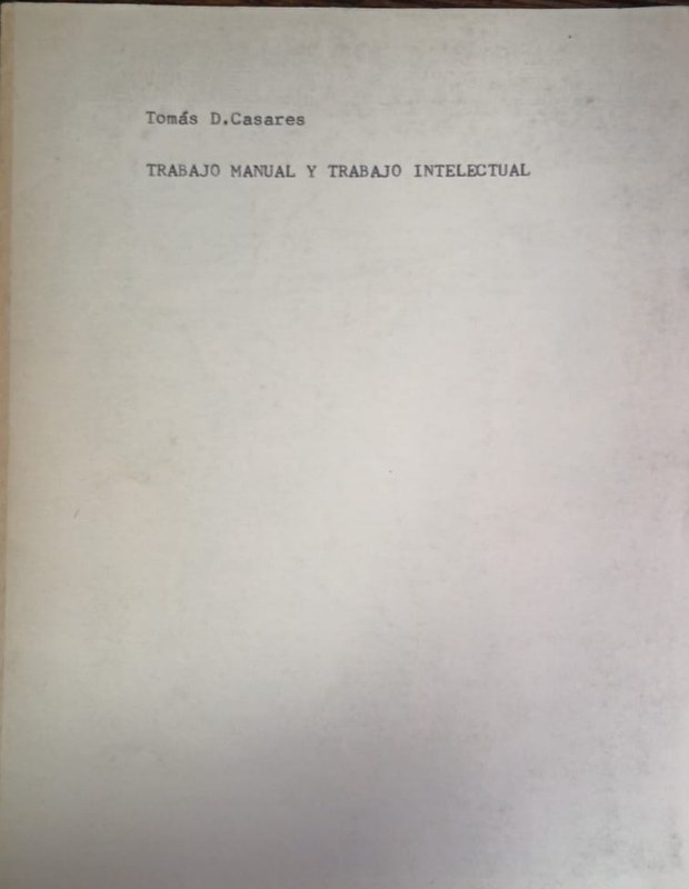 Trabajo manual y trabajo intelectual