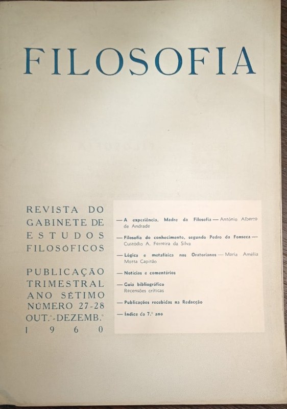 Filosofía: Revista do Gabinete de Estudos Filosóficos