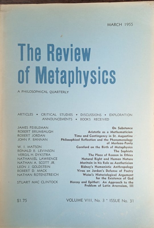The Review of Metaphysics: A philosophical quarterly
