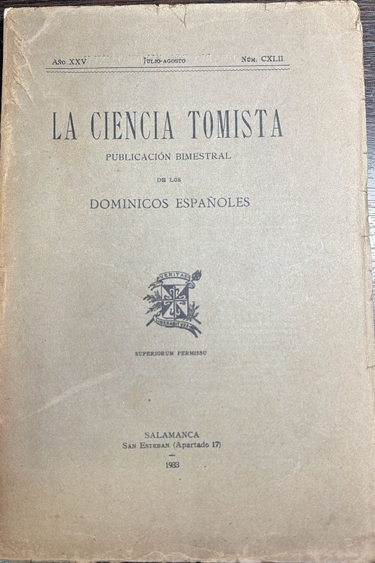 La ciencia tomista: núm 142