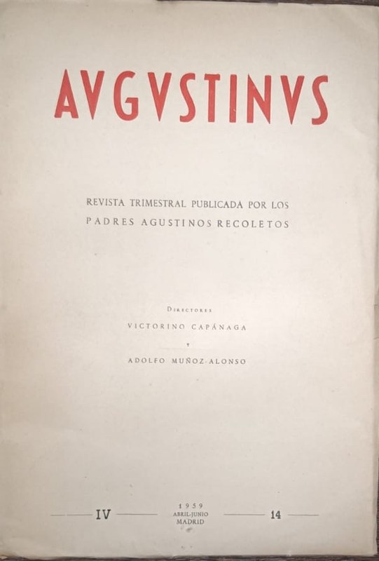 Augustinus: Revista Trimestral Publicada por los Padres Recoletos