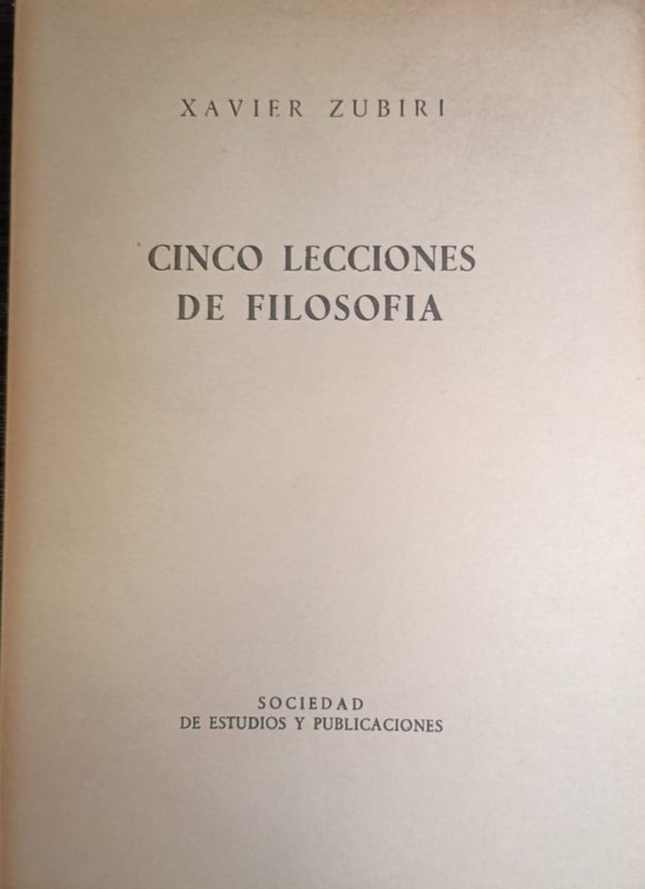 Cinco lecciones de Filosofía