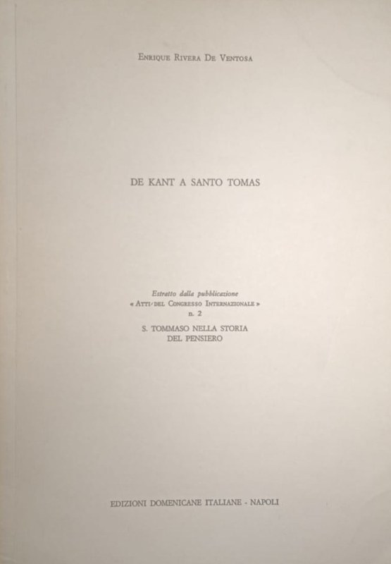 De Kant a Santo Tomás