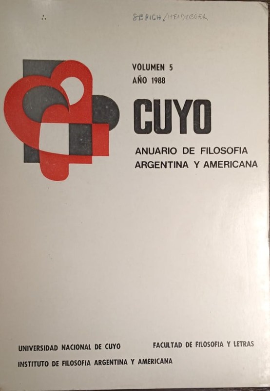 Cuyo: Anuario de Filosofía Argentina y Americana
