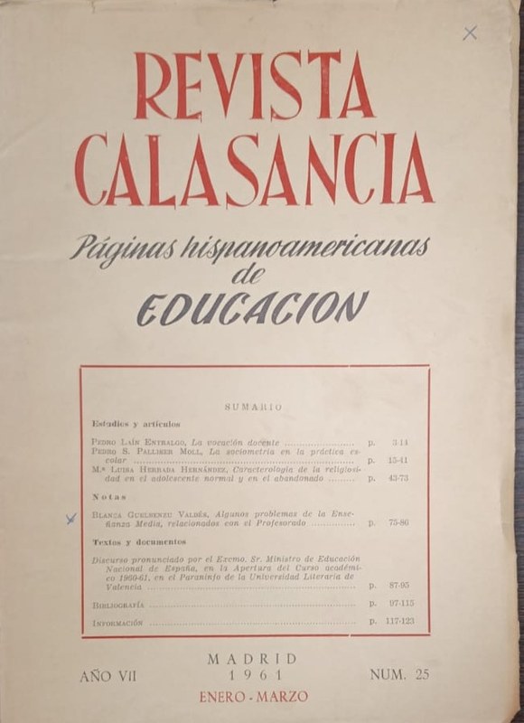 Revista Calasancia: Páginas hispanoamericanas de Educación