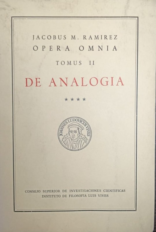 Opera Omnia: De Analogía (4)