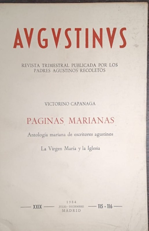 Augustinus: Revista Trimestral Publicada por los Padres Agustinos Recoletos