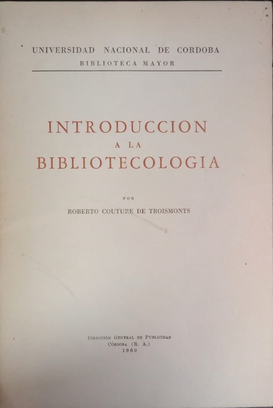 Introducción a la Bibliotecología