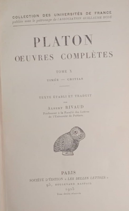 Platon, oeuvres complètes: Tomo X
