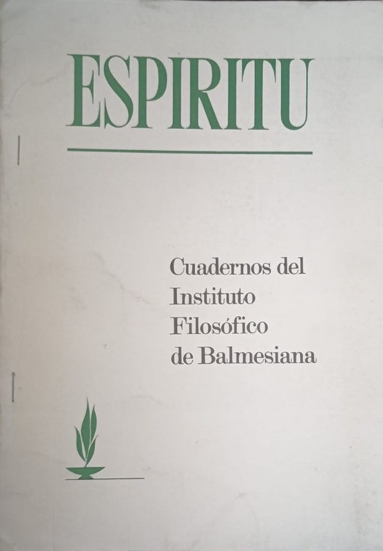 Espíritu: Cuadernos Trimestrales del Instituto Filosófico de Balmesiana
