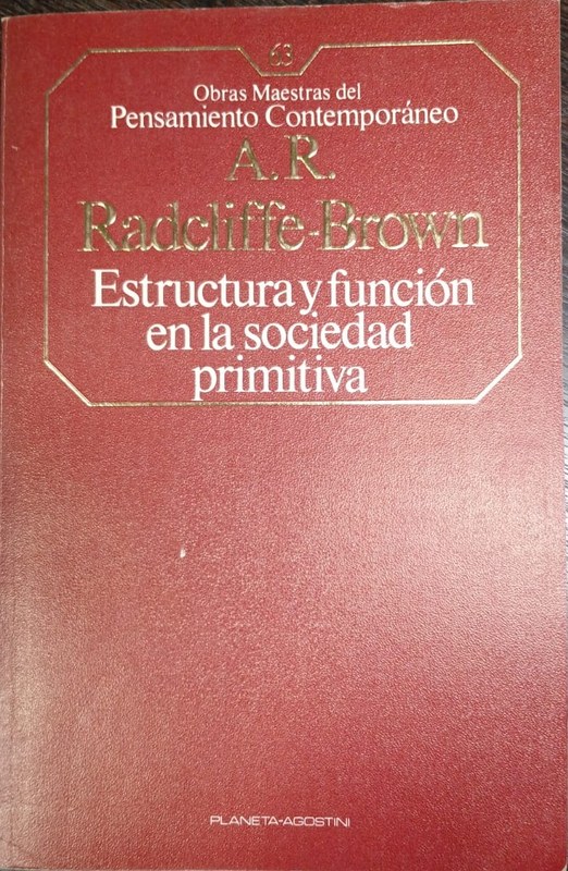Estructura y función en la sociedad primitiva