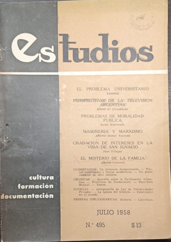 ESTUDIOS: Revista Argentina de Cultura