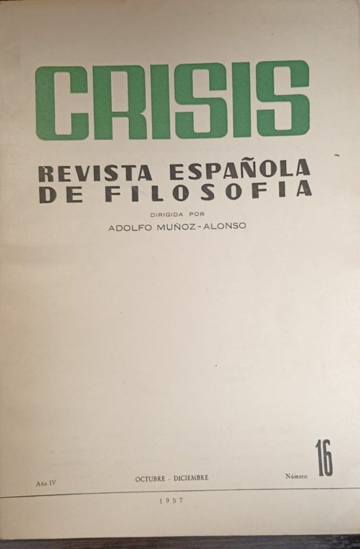 Crisis: Revista Española de Filosofía
