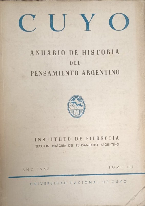 Cuyo: Anuario de Historia del Pensamiento Argentino