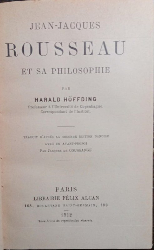 Jean-Jacques Rousseau et sa philosophie