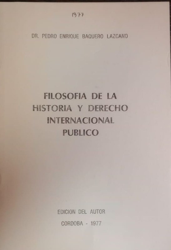 Filosofía de la Historia y Derecho Internacional Público
