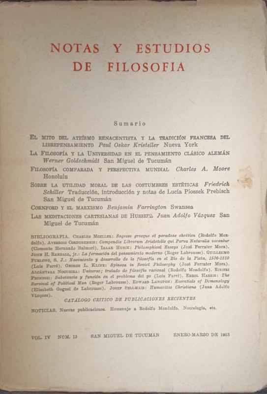 Notas y estudios de Filosofía