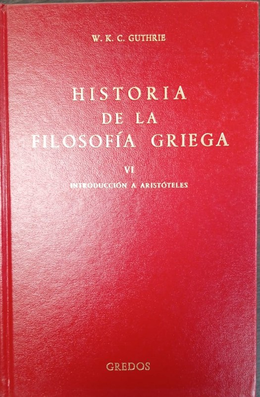 Historia de la filosofía griega: VI Instroducción a Aristóteles