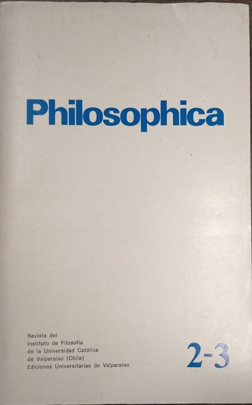 Philosophica: Revista del Instituto de Filosofía de la Universidad Católica de Valparaíso