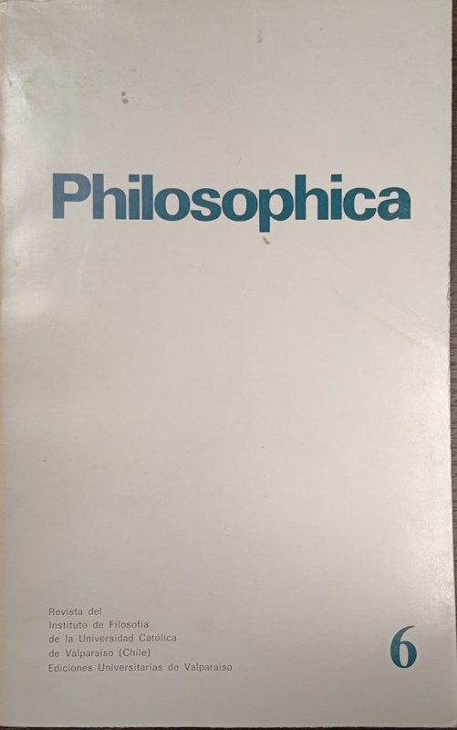 Philosophica: Revista del instituto de Filosofia de la Universidad Católica de Valparaíso