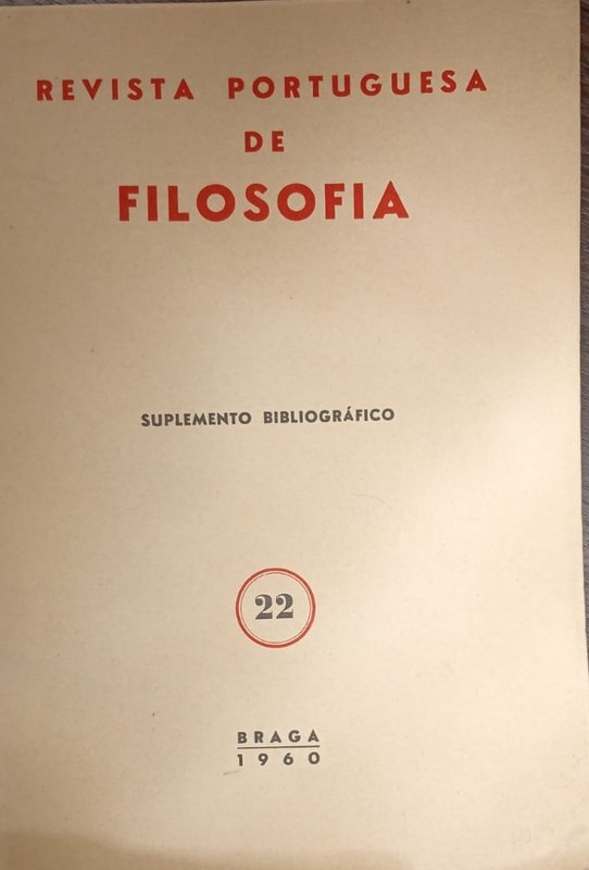 Revista Portuguesa de Filosofía: Suplemento Bibliográfico