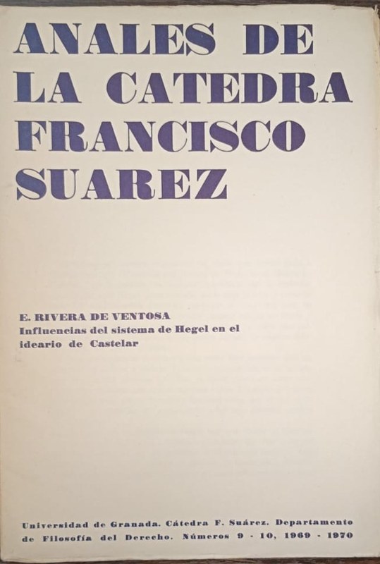 Influencias del sistema de Hegel en el ideario de Castelar