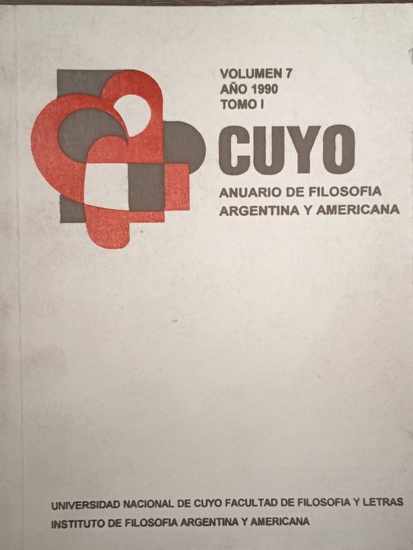 Cuyo: Anuario de Filosofía Argentina y Americana