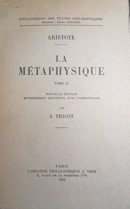 La Métaphysique: Tome II
