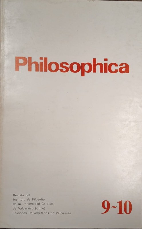 Philosophica: Revista del instituto de Filosofia de la Universidad Católica de Valparaíso