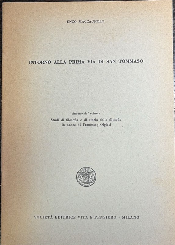 Intorno alla prima via di San Tommaso