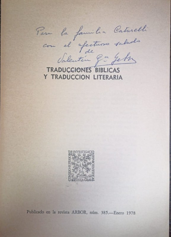 Traducciones biblicas y traducción literaria