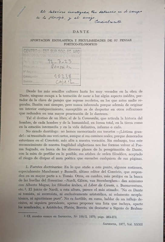 L´univers et l´homme dans la philosophie de Saint Thomas: Tomo I L´Univers