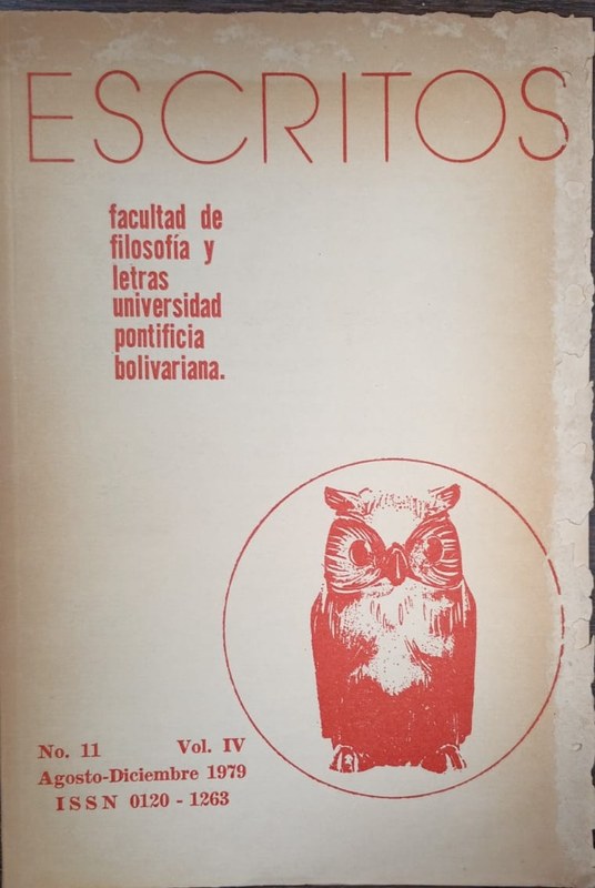 Escritos: Facultad de Filosofía y Letras Universidad Pontificia Bolivariana