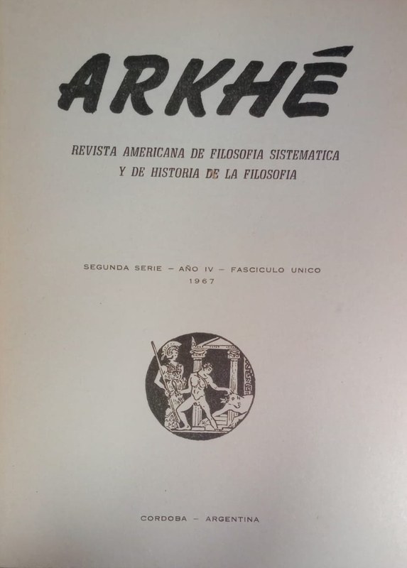 Arkhé: Revista americana de Filosofía sistemática y de Historia de la Filosofía