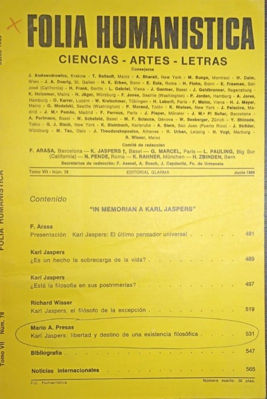 Folia Humanística: Ciencias- Artes-Letras