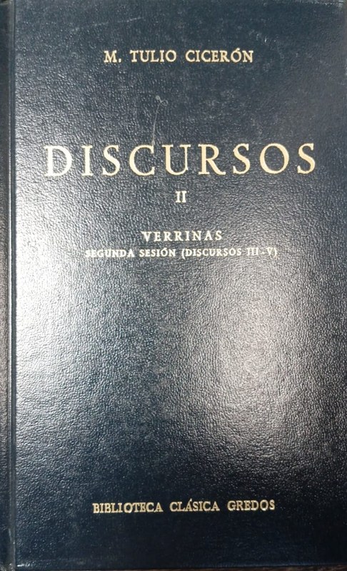 Discursos: III- Verrinas (Segunda sesión, discursos III-V)