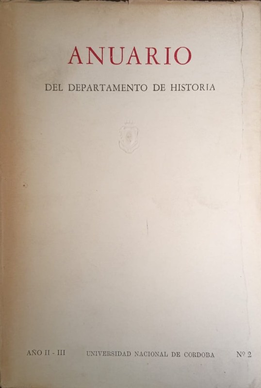 ANUARIO: del Departamento de Historia