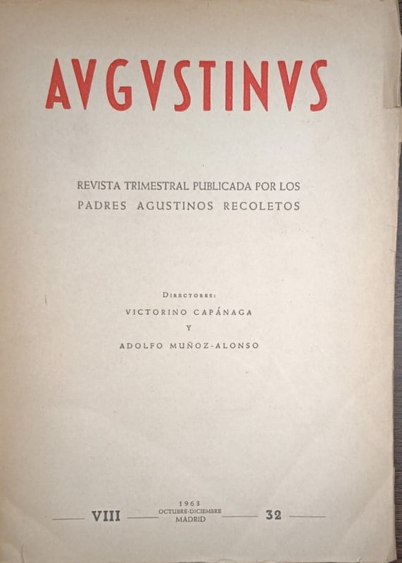 AUGUSTINUS: Revista Trimestral publicada por los padres agustinos recoletos