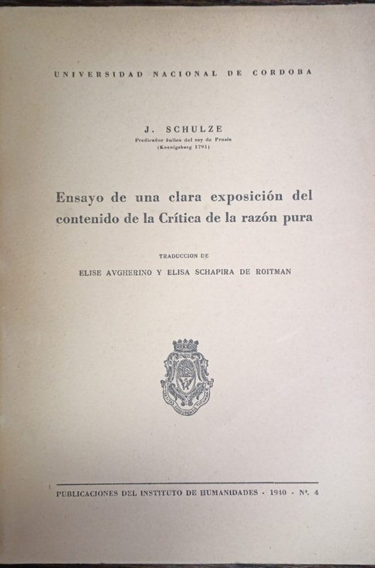 Ensayo de una clara exposición del contenido de la Crítica de la razón pura