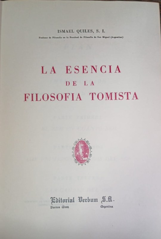La Esencia de la Filosofía Tomista