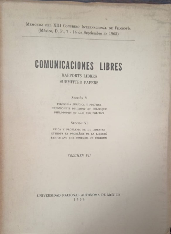 Comunicaciones Libres: Rapports Libres Submitted Papers
